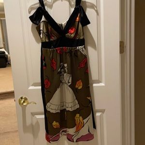 Ladies’ multi colored dress 100% Silk.
